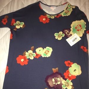 Navy floral LuLaRoe Irma